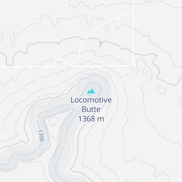 Map of Locomotive Butte