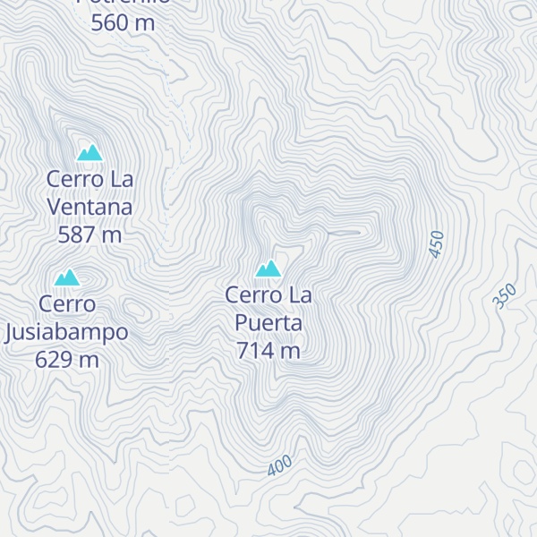 Map of Cerro La Puerta