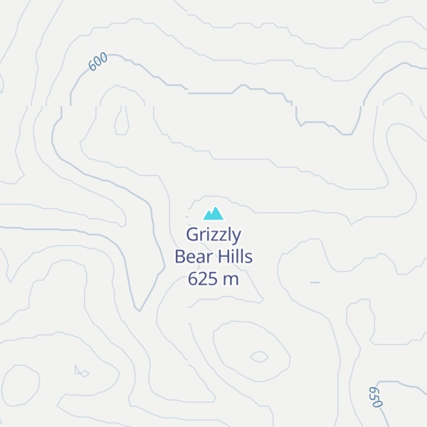 Map of Grizzly Bear Hills