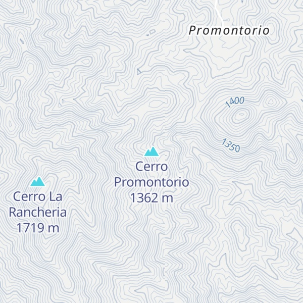 Map of Cerro Promontorio