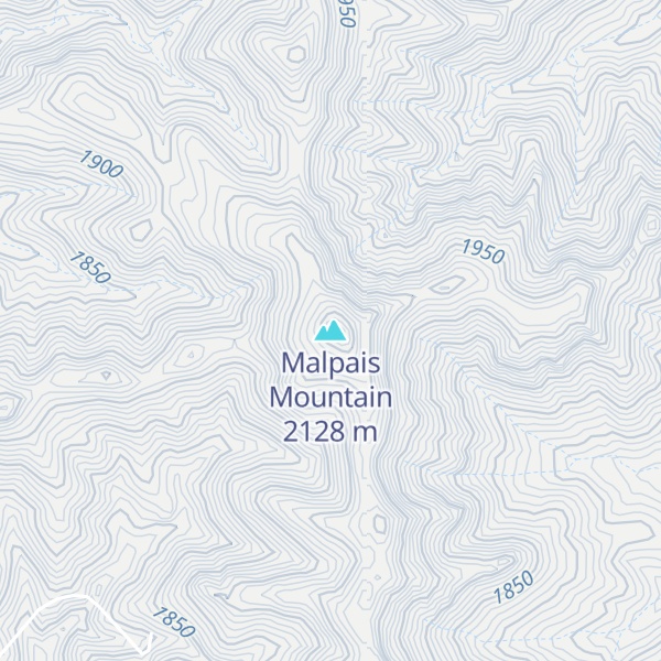 Map of Malpais Mountain