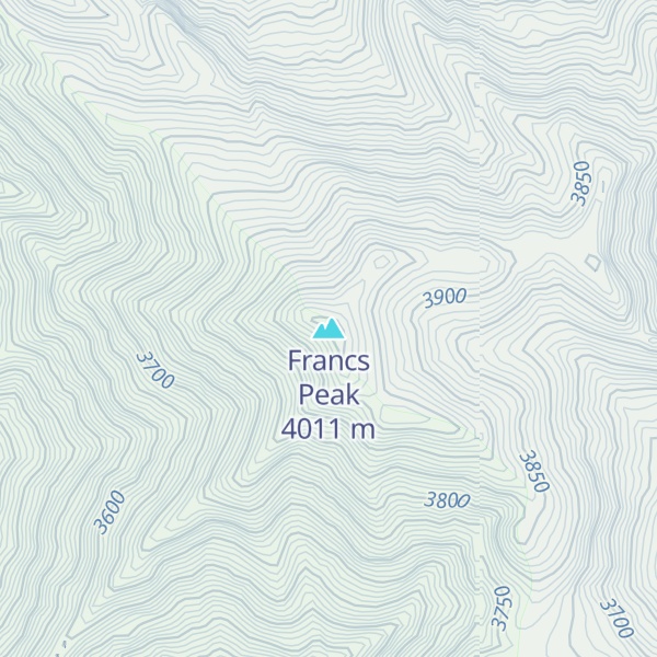 Map of Francs Peak