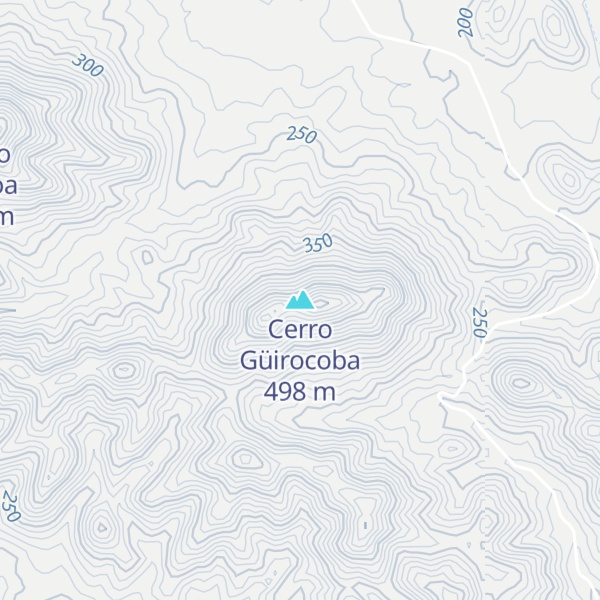 Map of Cerro Güirocoba