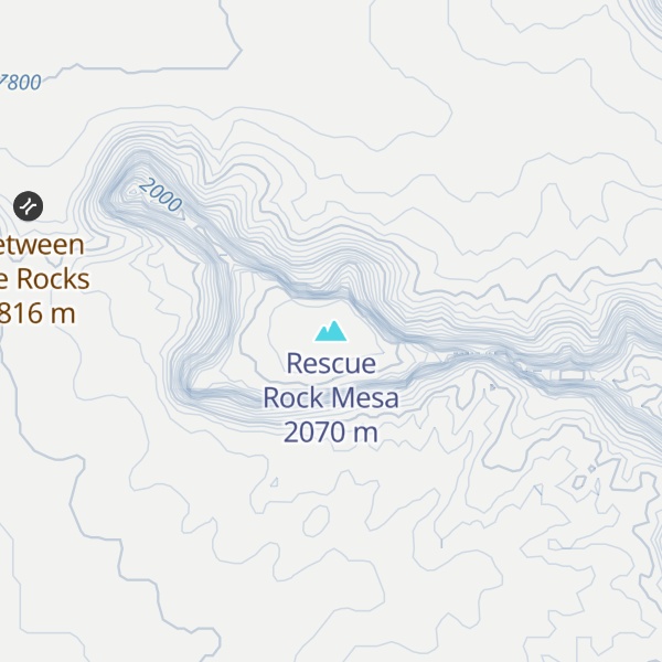 Map of Rescue Rock Mesa