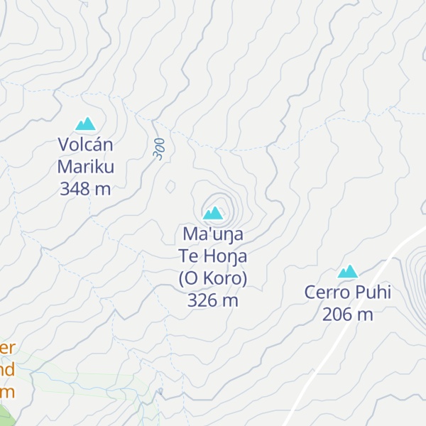 Map of Ma'uŋa Te Hoŋa (O Koro)