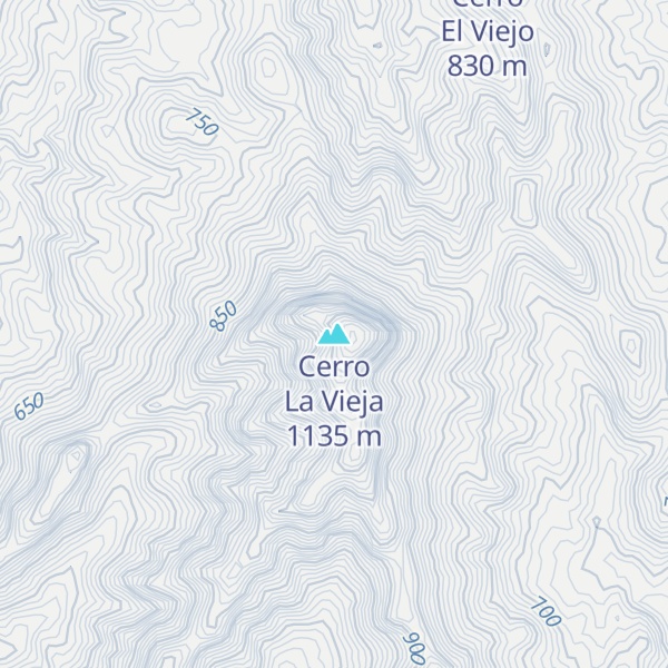 Map of Cerro La Vieja
