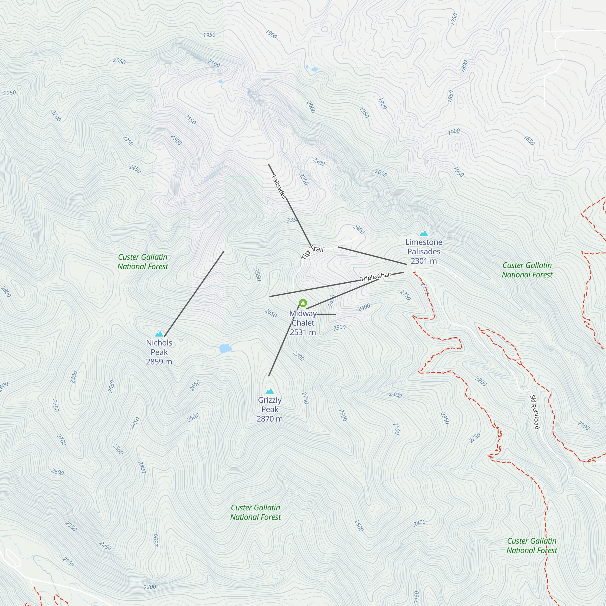 Midway Chalet map