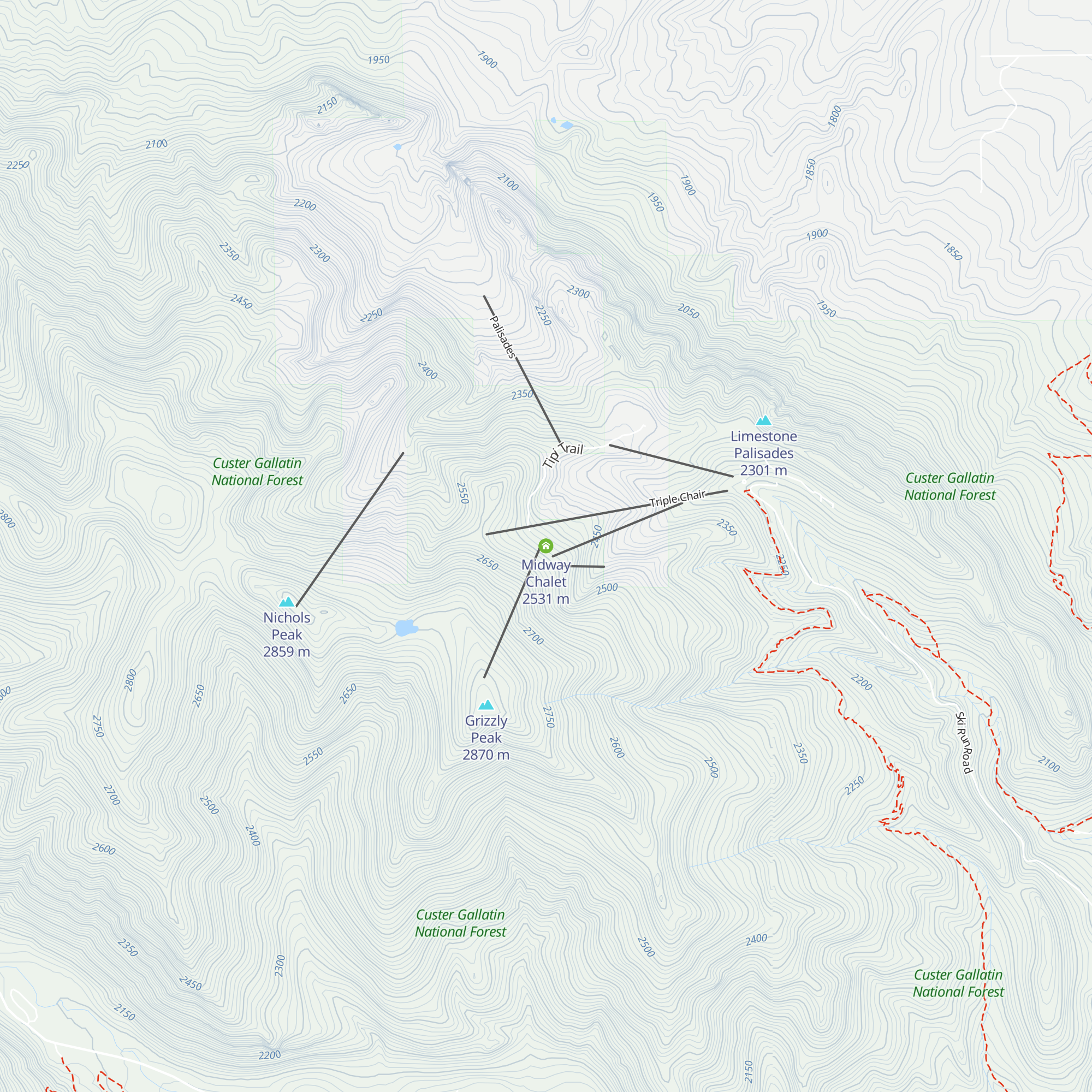 Midway Chalet map