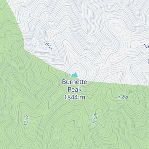 Map of Burnette Peak