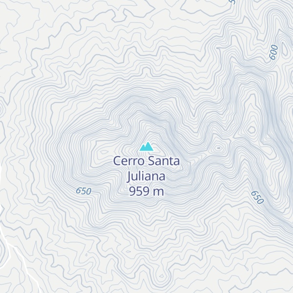 Map of Cerro Santa Juliana