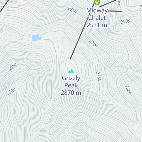 Map of Grizzly Peak