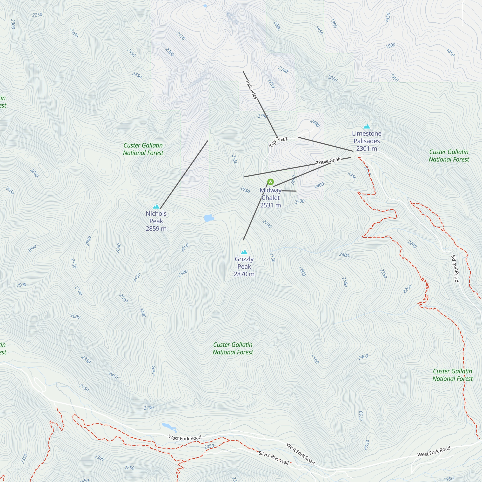 Hancock Hut map