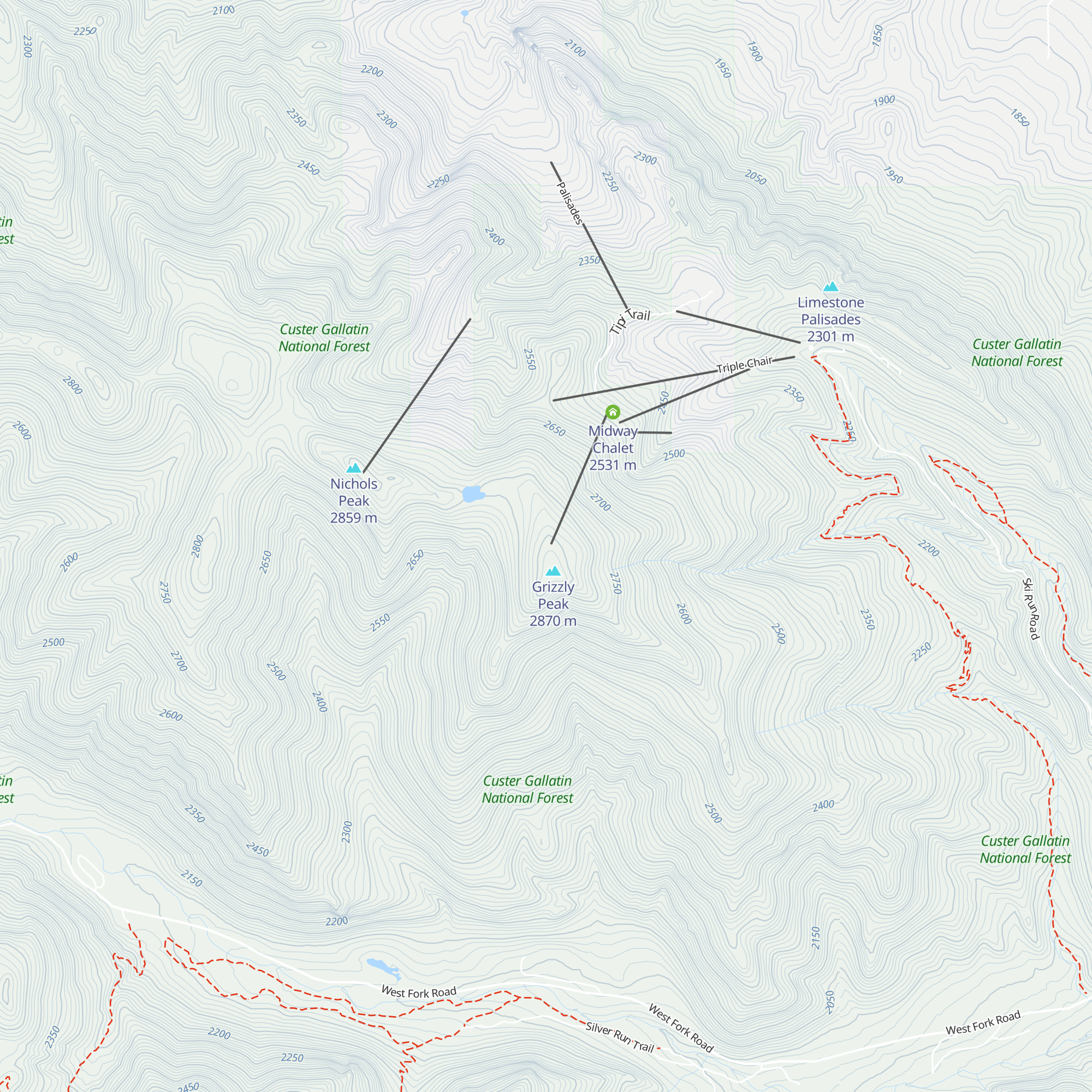Hancock Hut map