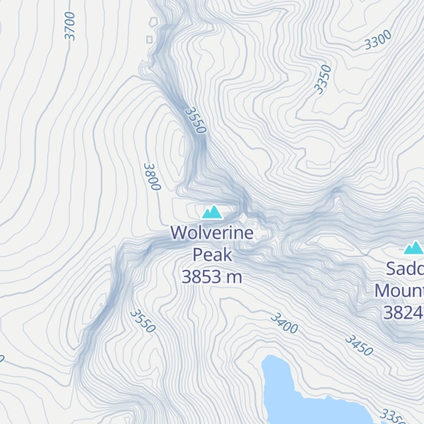 Map of Wolverine Peak