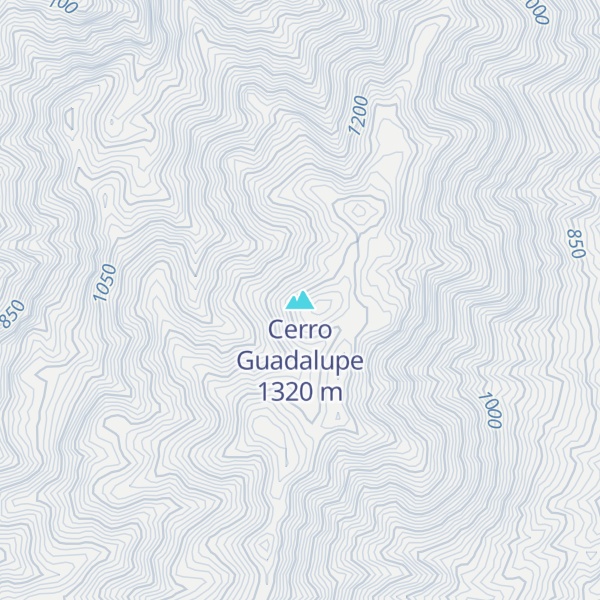 Map of Cerro Guadalupe