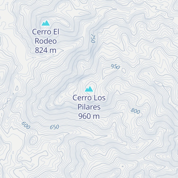Map of Cerro Los Pilares