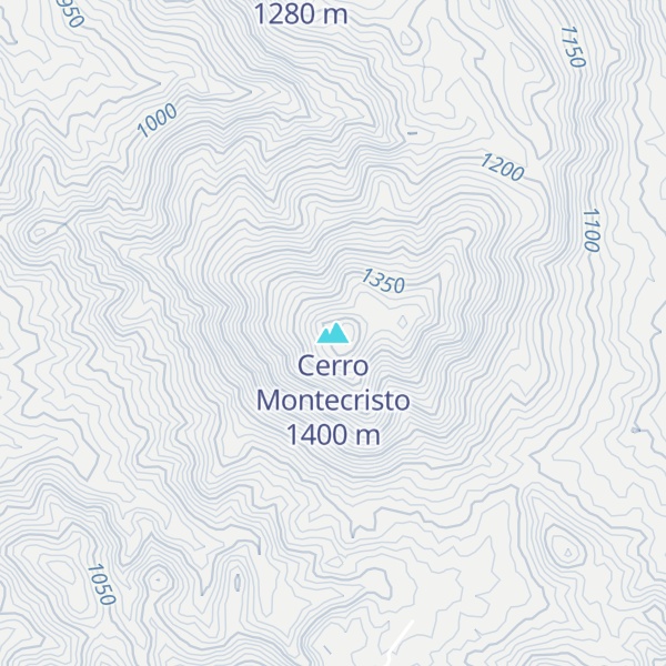 Map of Cerro Montecristo