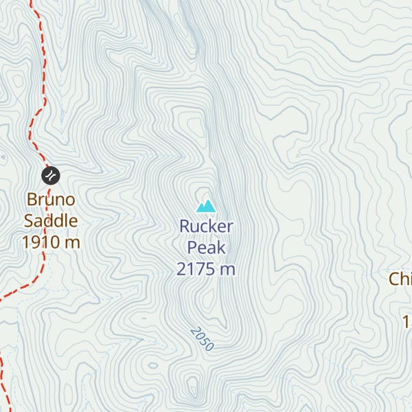 Map of Rucker Peak