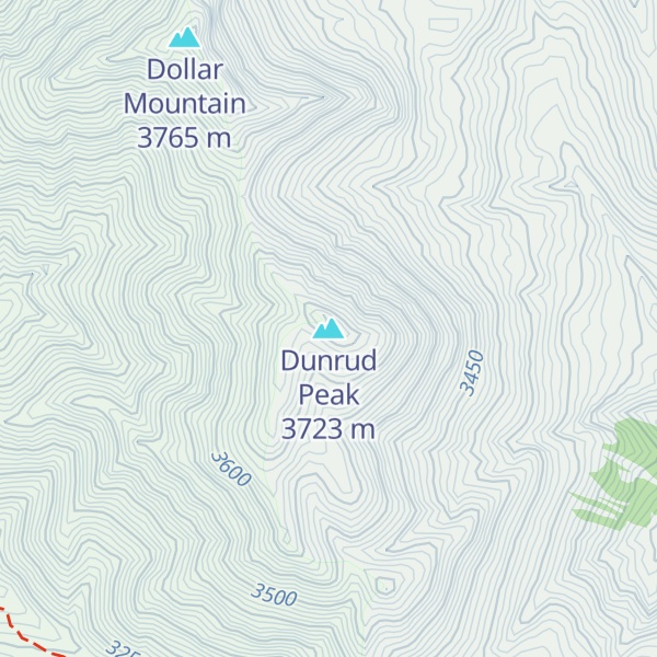 Map of Dunrud Peak