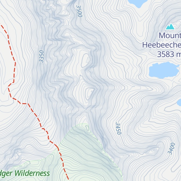 Map of North Cleft Peak