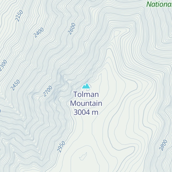 Map of Tolman Mountain