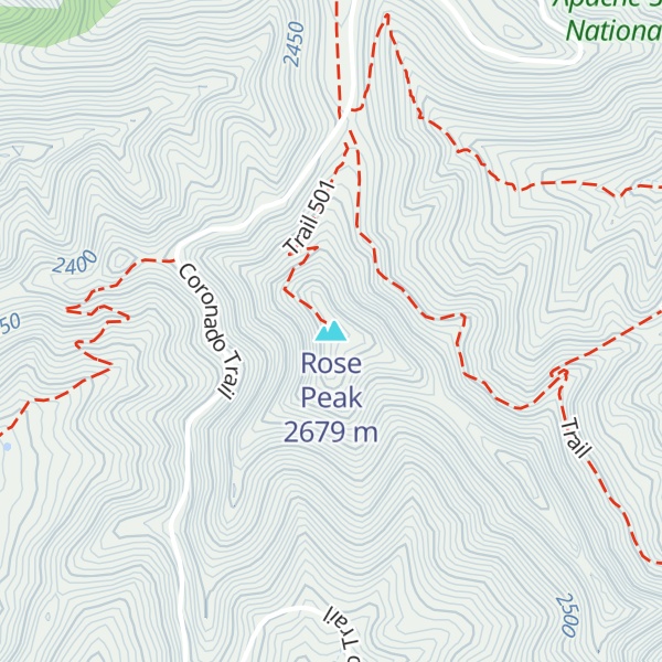 Map of Rose Peak