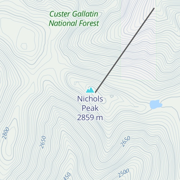 Map of Nichols Peak