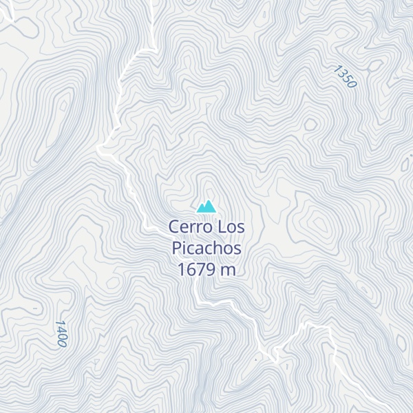 Map of Cerro Los Picachos