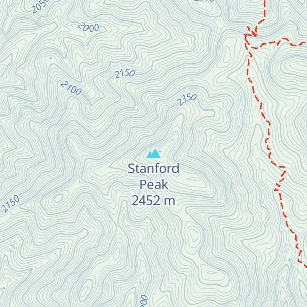 Map of Stanford Peak