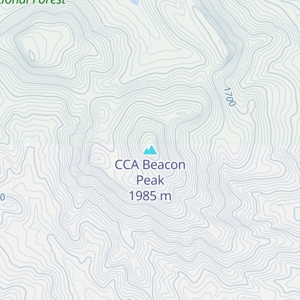 Map of CCA Beacon Peak