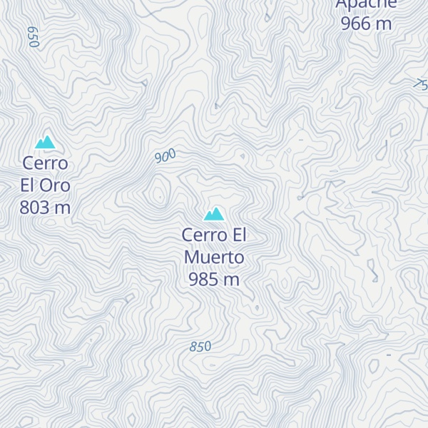 Map of Cerro El Muerto