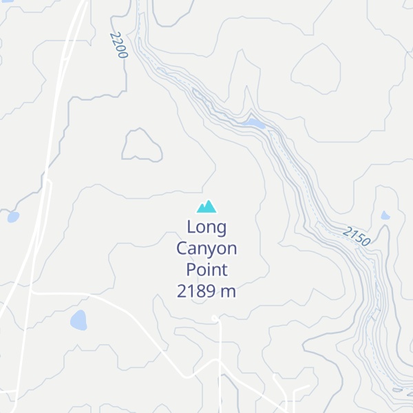 Map of Long Canyon Point