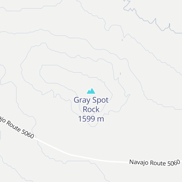 Map of Gray Spot Rock