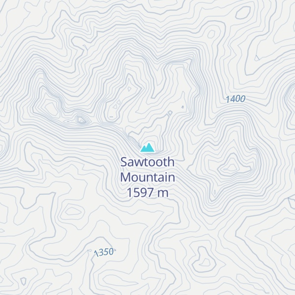 Map of Sawtooth Mountain