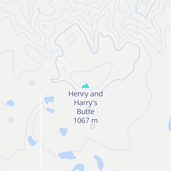 Map of Henry and Harry's Butte
