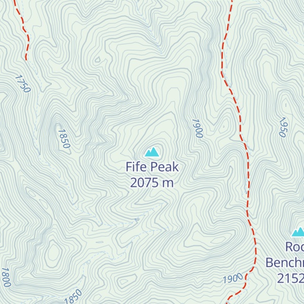 Map of Fife Peak