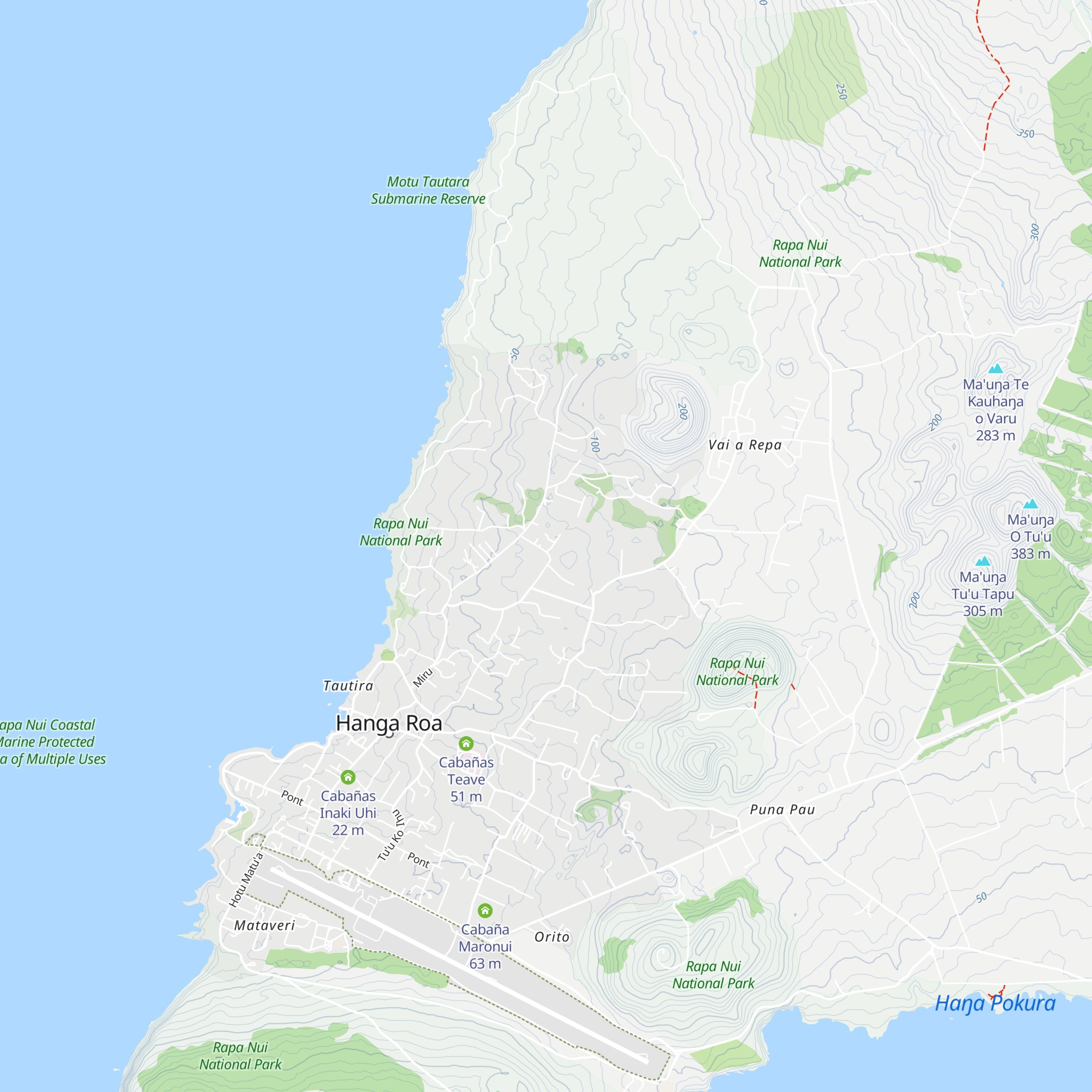 Cabañas Morerava map