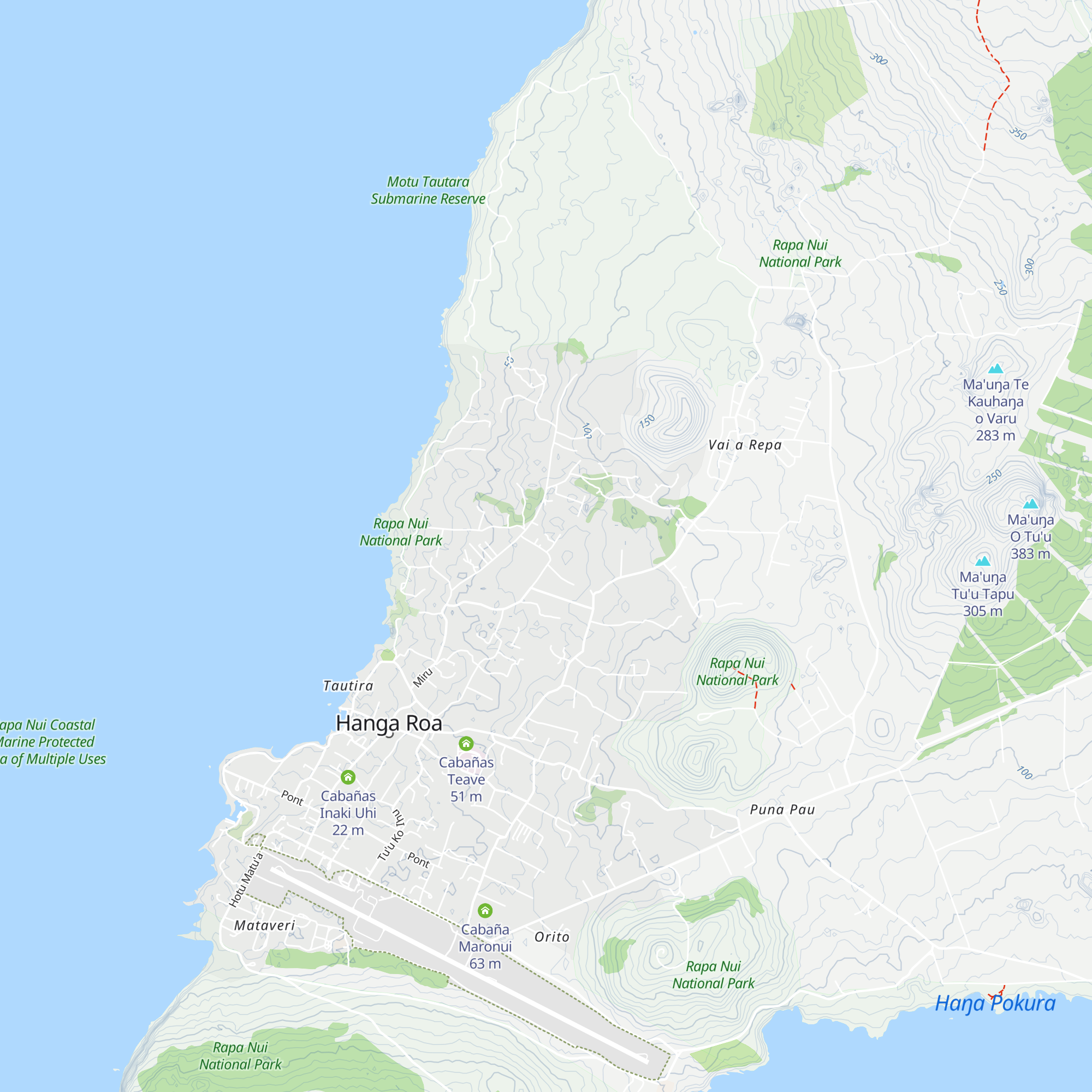 Cabañas Morerava map