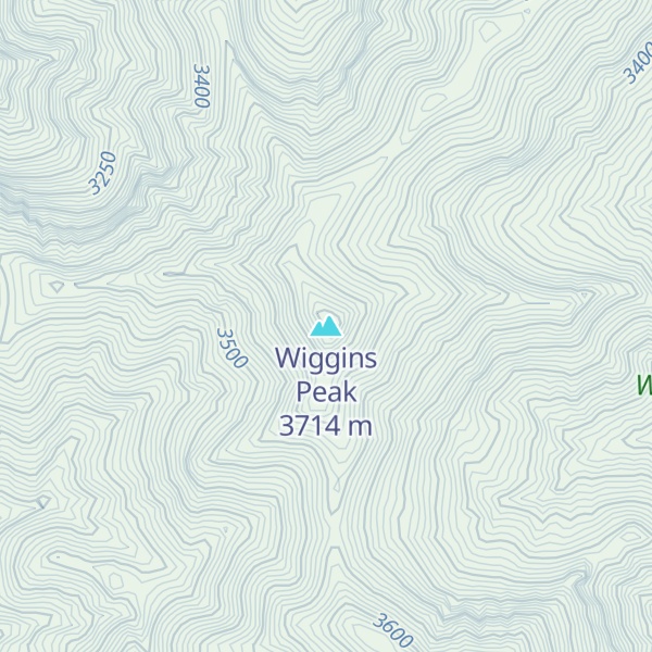 Map of Wiggins Peak