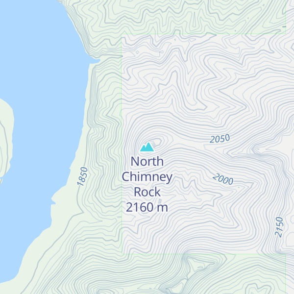 Map of North Chimney Rock