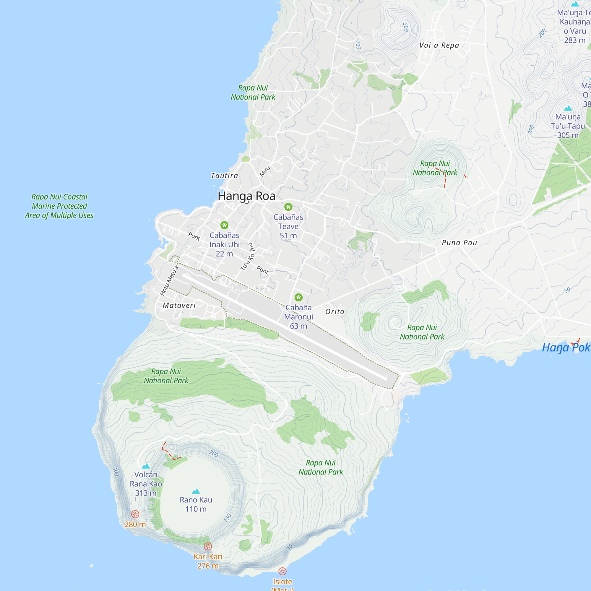 Cabañas Maheva map