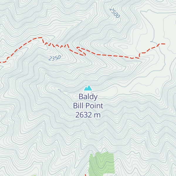 Map of Baldy Bill Point