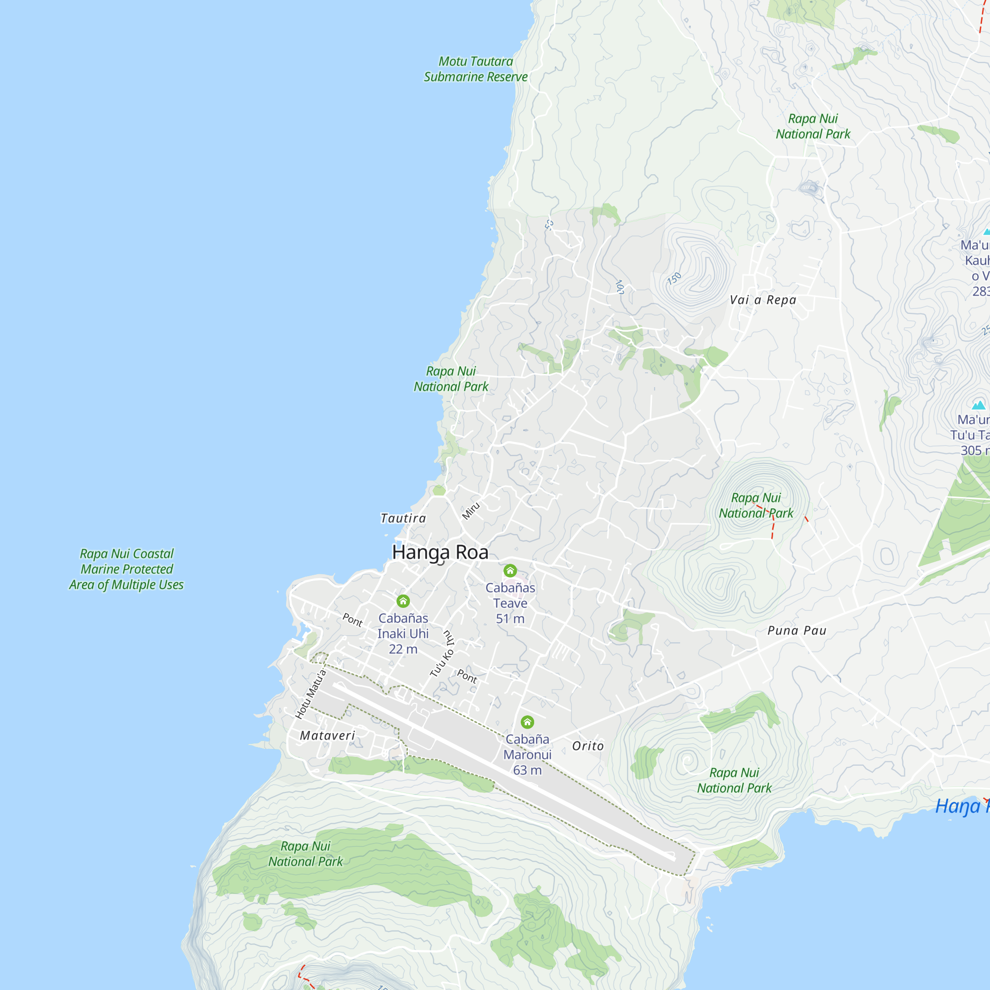 Cabanas Pumakari map