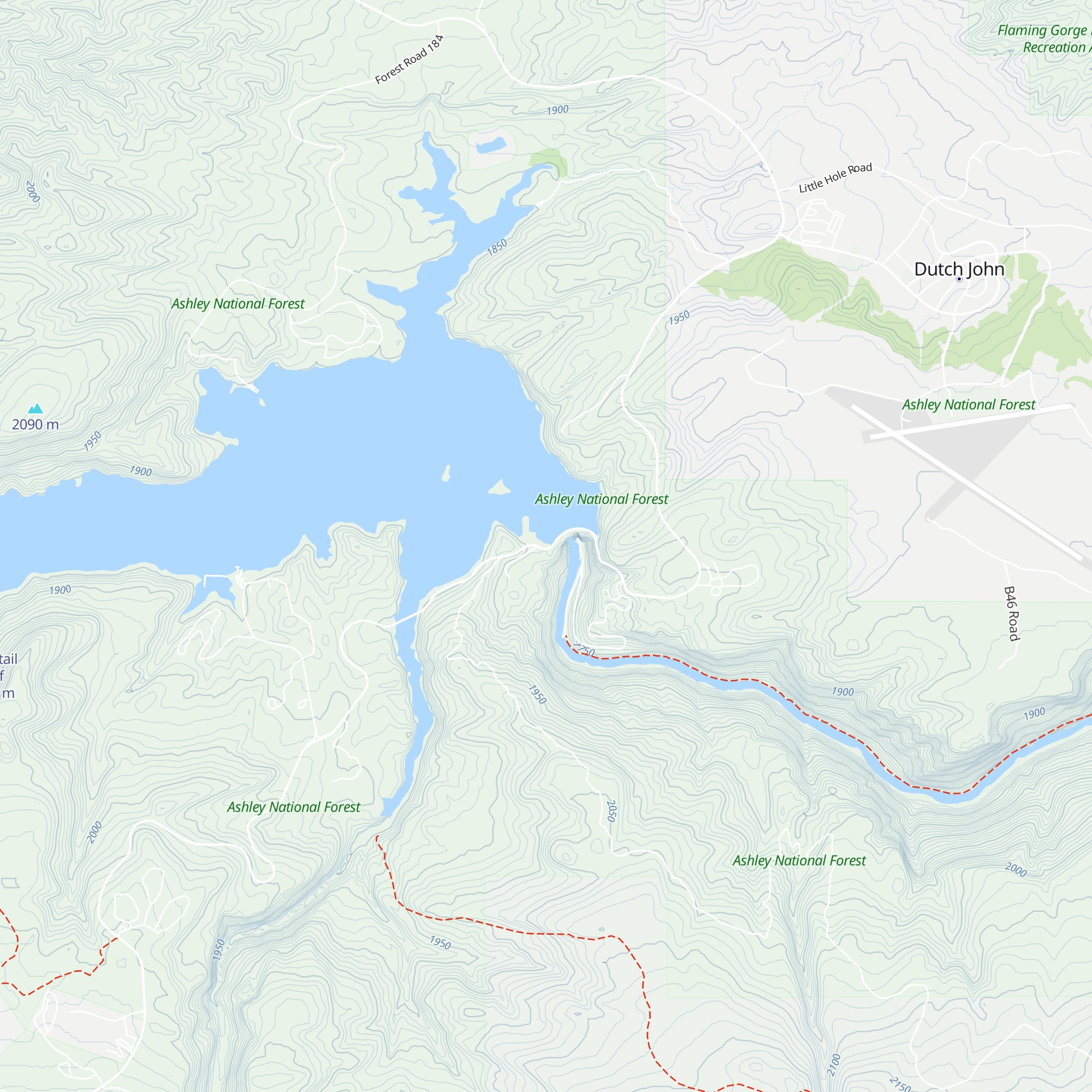 Flaming Gorge Dam Visitor Center map