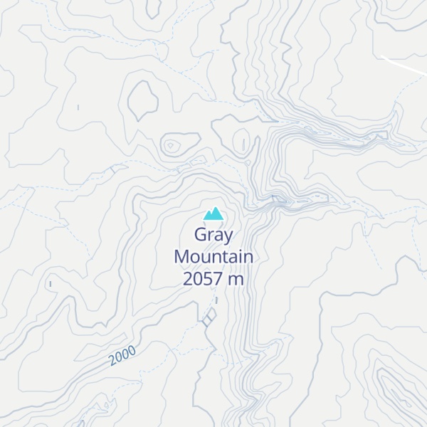 Map of Gray Mountain