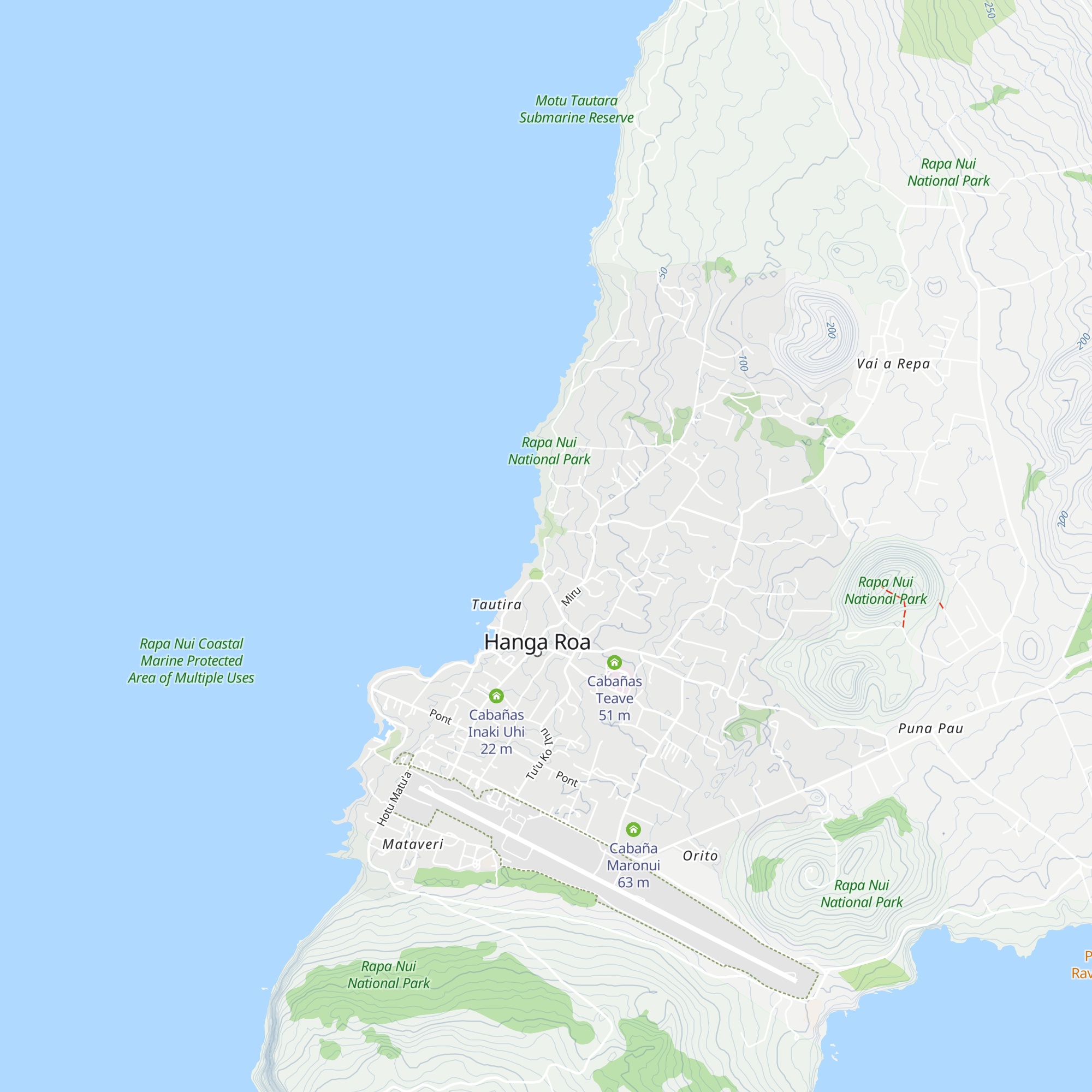 Cabañas Puna Poho map