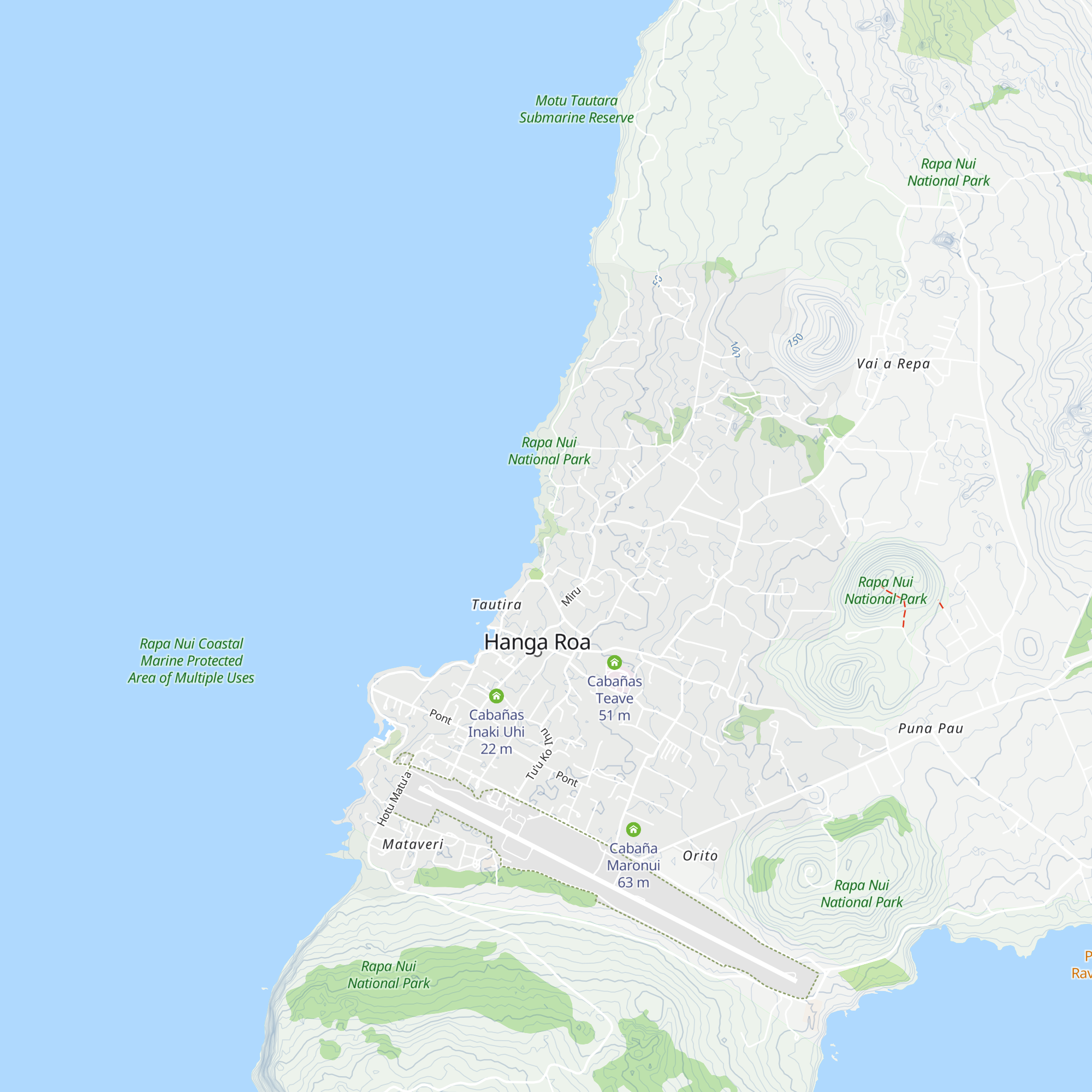 Cabañas Puna Poho map