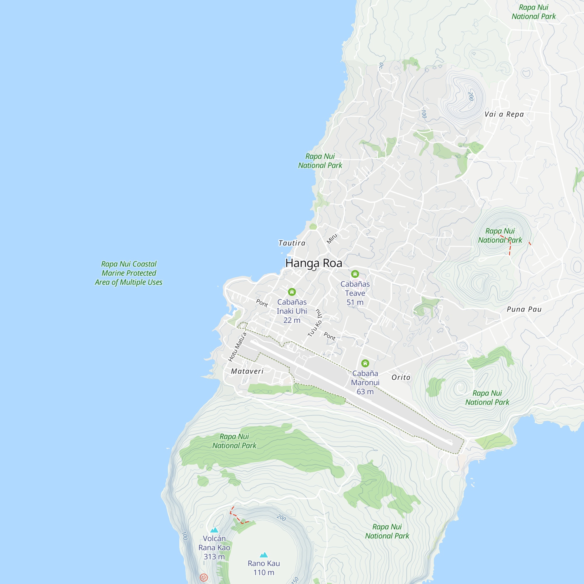Cabañas Inaki Uhi map