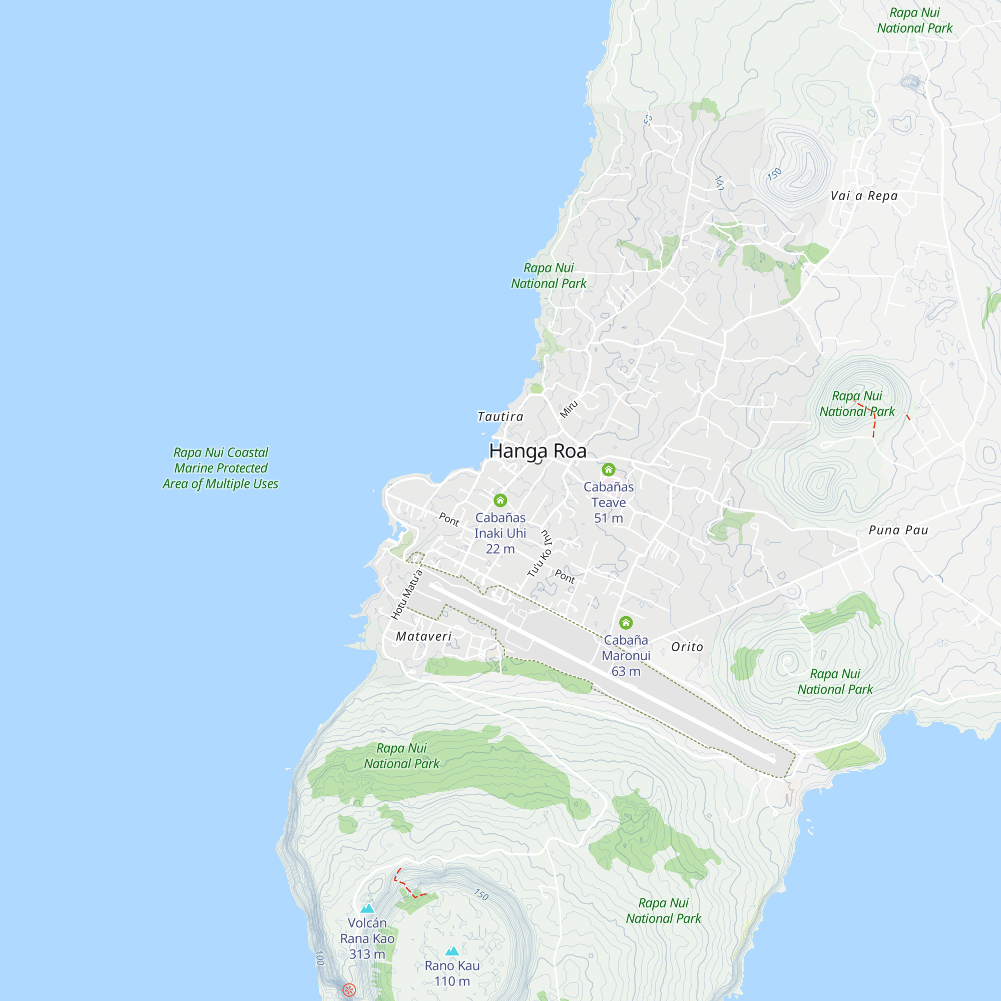 Cabañas Inaki Uhi map