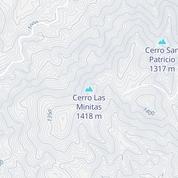 Map of Cerro Las Minitas